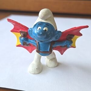Vintage Peyo Schleigh Hang Glider Smurf W Germany